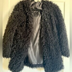 Women's Black Faux Fur Coat